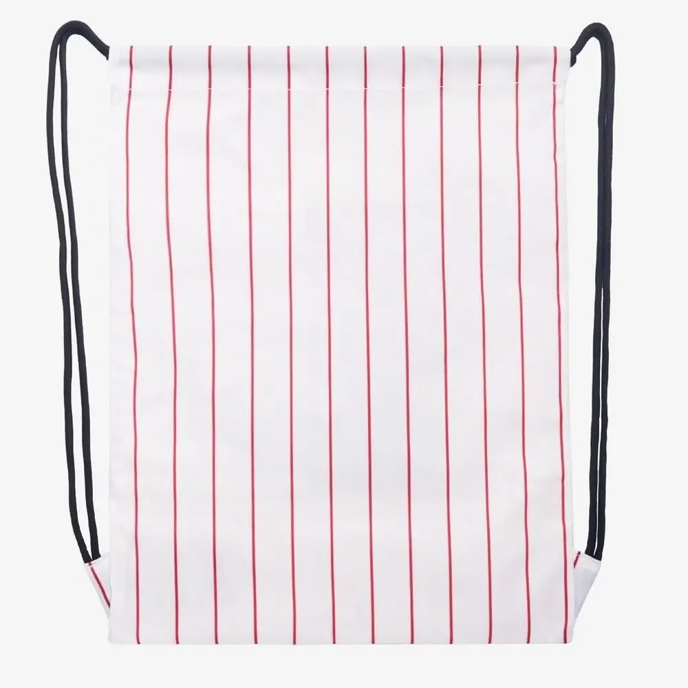 Nike Air Jordan Backpack white jersey pinstripe Drawstring bag NWT